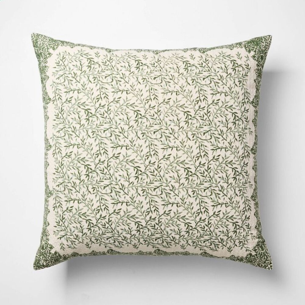 24"X24" OS Square "Brubaker Allover" Cotton Dobby  Green